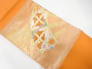 片輪車に向かい鳥・菊唐草模様織出し名古屋帯